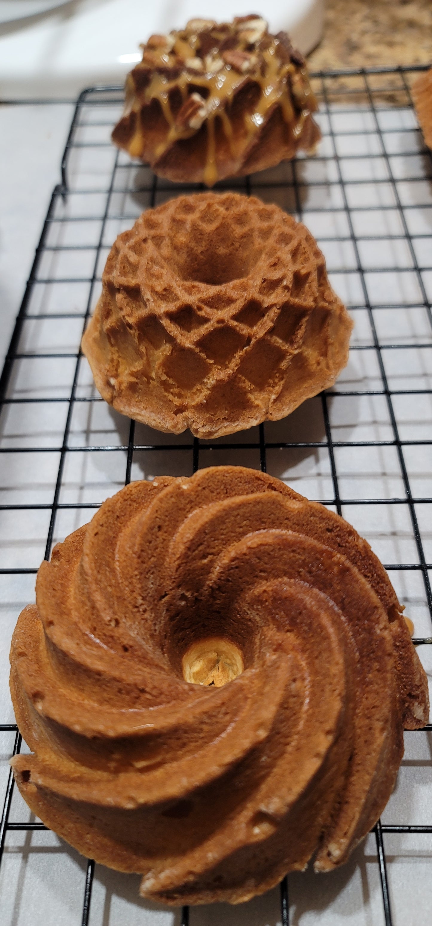 Mini Homemade Pecan Candy Pound Cakes